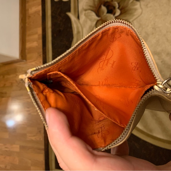 COLE HAAN Mens Medium Zip Pouch Jitney II Sandstone Tan Leather Wallet Wrist - Picture 10 of 10